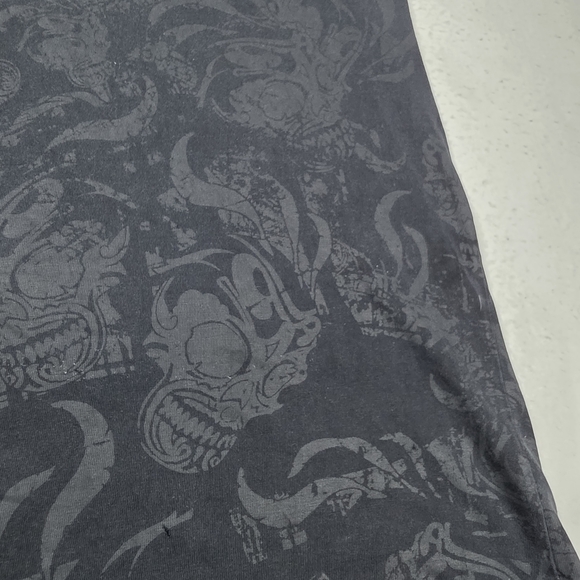 Vintage Avirex T-Shirt Jesse Pinkman Men's 2XL Black AOP Skulls Grunge Tee - Picture 5 of 12
